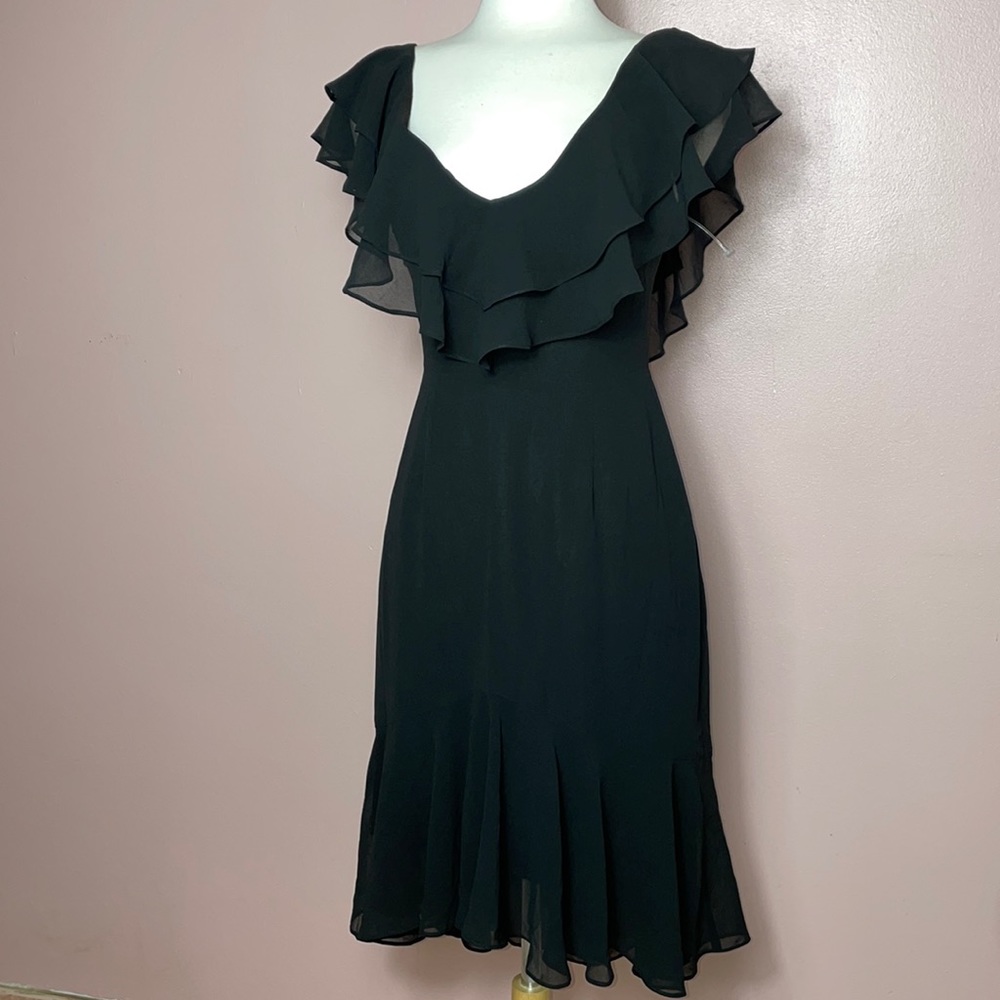 WAYF Ruffle Chiffon Dress